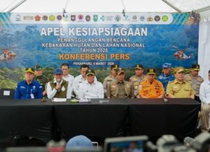 Menteri Kehutanan Hadiri Apel Kesiapsiagaan Karhutla Nasional 2026 di Riau